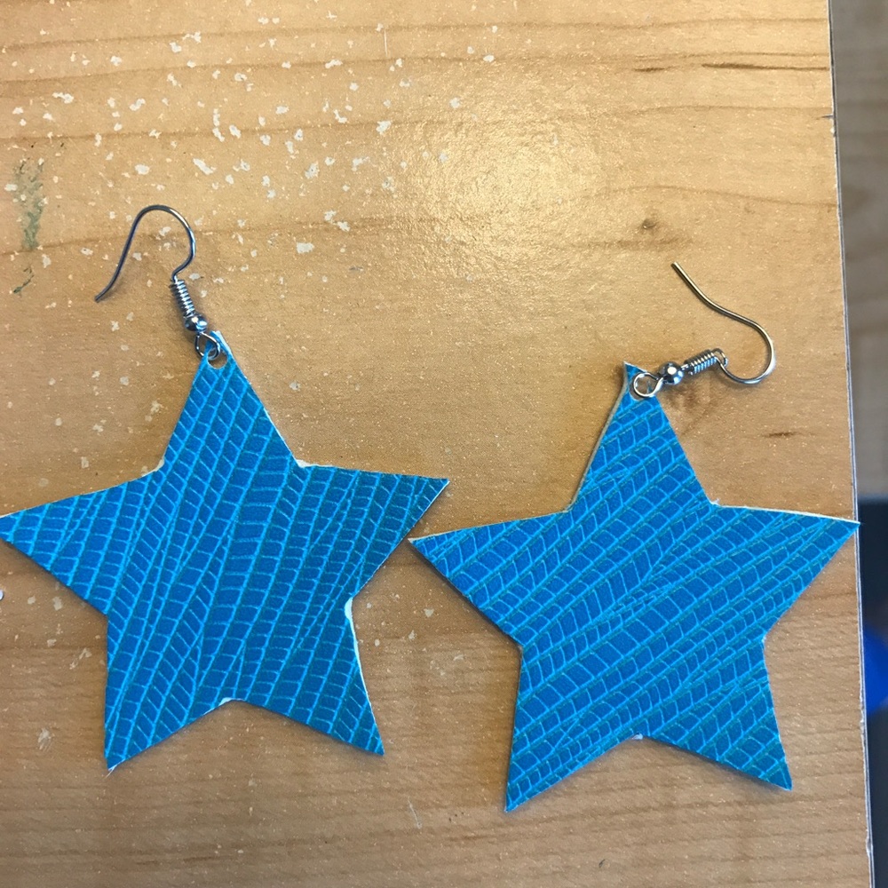 Faux leather earrings